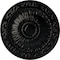 Ekena Millwork Lunel Ceiling Medallion (Fits Canopies up to 3 3/4"), Hand-Painted Black Pearl, 20 1/4"OD x 1 1/2"P CM20LUBPS - alternate 1